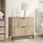 vidaXL Noptiera Stejar sonoma 63.5 x 36 x 61 cm Lemn compozit GartenMobel Dekor (883466)