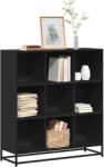 vidaXL Biblioteca, negru, 97, 5x33x107, 5 cm, lemn prelucrat si metal GartenMobel Dekor (3300860) Biblioteca