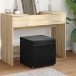 vidaXL Taburet Negru 41 x 41 x 40 cm Catifea si lemn stratificat GartenMobel Dekor (876754)