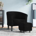 vidaXL Fotoliu tip cuva cu taburet, negru, material textil GartenMobel Dekor (356439)