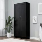 vidaXL Biblioteca, negru, 82, 5 x 30, 5 x 185, 5 cm, PAL GartenMobel Dekor (802733) Biblioteca