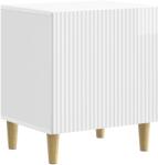 vidaXL Noptiera alba foarte lucioasa cu usa si raft, 43x34, 5x50 cm (894573)