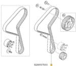Original Renault Set pompa apa + curea dintata ORIGINAL RENAULT 8200537033 (8200537033)