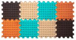 ORTOTO® Covoras ortopedic, senzorial, set puzzle, 8 piese, model Little Pyramids, textura rigida, Multicolor (OTO-B-LPI)