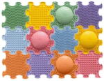 ORTOTO® Set mini-puzzle, joc de coordonare maini si picioare, 12 piese, Multicolor (OTO-S-MIN12)