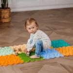 ORTOTO® Covoras masaj tip puzzle, 8 piese cu texturi variate - First Steps (OTO-S-PWL)