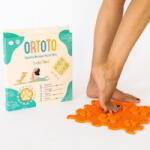 ORTOTO® Covoras ortopedic pentru masaj, 1 piesa, model Lucky Paws, Portocaliu (OTO-M-LPW-por)