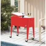 vidaXL Carucior frigorific cu roti rosu 92x43x89 cm GartenMobel Dekor (93743)