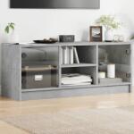 vidaXL Comoda TV cu usi din sticla, gri beton, 102x37x42 cm GartenMobel Dekor (836374)