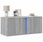 vidaXL Comoda TV de perete cu lumini LED, gri sonoma, 80x31x35 cm GartenMobel Dekor (852262)