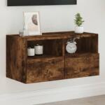 vidaXL Comoda TV de perete stejar fumuriu 60x30x30 cm lemn prelucrat GartenMobel Dekor (836862)