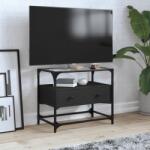 vidaXL Dulap TV blat sticla, negru, 60x35x51 cm lemn prelucrat GartenMobel Dekor (846054)