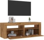 vidaXL Dulap TV cu LED stejar artizanal 120x35x40 cm lemn prelucrat GartenMobel Dekor (856314)