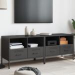 vidaXL Dulap TV, 2 buc. , negru, 68x39x50, 5 cm, otel laminat la rece GartenMobel Dekor (843043)