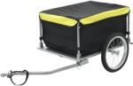 vidaXL Remorca de bicicleta, negru si galben, 65 kg GartenMobel Dekor (91684)