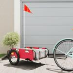 vidaXL Remorca de bicicleta, rosu, textil oxford si fier GartenMobel Dekor (94167)
