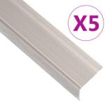 vidaXL Profile trepte în forma de L, 5 buc. sampanie 100 cm aluminiu GartenMobel Dekor (146775)