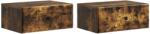 vidaXL Set 2 noptiere suspendate stejar fumuriu, lemn prelucrat, 49 x 34, 5 x 20 cm (899136)