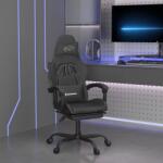 vidaXL Scaun de gaming cu suport picioare, negru, piele ecologica GartenMobel Dekor (3143910)