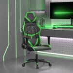 vidaXL Scaun de gaming de masaj, negru si verde, piele ecologica GartenMobel Dekor (345426)