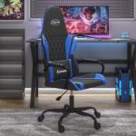vidaXL Scaun de gaming de masaj, negru si albastru, piele ecologica GartenMobel Dekor (345533)
