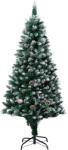 vidaXL Brad de Craciun artificial cu conuri si zapada alba, 150 cm GartenMobel Dekor (321015)