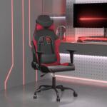 vidaXL Scaun de gaming de masaj, negru si rosu vin, piele ecologica GartenMobel Dekor (345406)