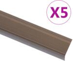 vidaXL Profile trepte în forma de L, 5 buc. , maro, 100 cm, aluminiu GartenMobel Dekor (146767)