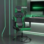 vidaXL Scaun de gaming de masaj, negru si verde, piele ecologica GartenMobel Dekor (345448)