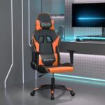 vidaXL Scaun de jocuri, negru si oranj, piele ecologica GartenMobel Dekor (3143693)