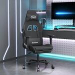 vidaXL Scaun de gaming cu masaj/suport picioare, negru, textil GartenMobel Dekor (345483)