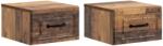 vidaXL Set 2 noptiere suspendate din lemn vechi, 34, 5 x 33 x 20 cm (899292)