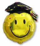  Ballagási lufi 23" 59cm Smiley kalapban (LUFI901834)