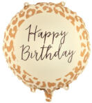 Partydeco Lufi 18" 45cm Leopárd, Happy Birthday (LUFI571312)