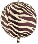 Partydeco Orbz gömb lufi 30" 75cm Állat mintás, Zebra (LUFI350028)