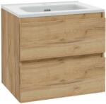 kielle Nefia - Dulap cu lavoar, 60x55x46 cm, 2 sertare, stejar auriu 50027S621 (50027S621)