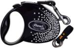 flexi Glam Splash Crystal S Lesa banda 3m negru decorat cu cristale Swarovski