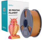 Sunlu Filament 3D Sunlu PLA+ Silk 1.23g/cmp in Doua Culori Rosu si Auriu (PLA+ Silk DC R Go)
