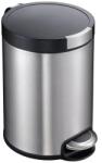 EKO Szemeteskosár EKO pedállal, űrtartalom 5 liter, 1 kivehető rekesz, ergonomikus, ujjlenyomat mentes rozsdamentes acél test, táskarögzítő támasz, rozsdamentes acél (2.922505)