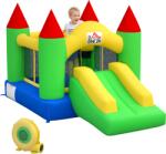 HOMCOM Castel gonflabil cu tobogan și plasă de siguranță, până la 100 kg, 3-10 ani, 300x180x160cm | Aosom Romania (342-003V90MX) Castel gonflabil