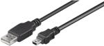 Goobay USB Mini USB Átalakító Fekete 3m 50768 (50768)