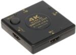 Pawonik Switch HDMI Pawonik, 3 intrari, 1 iesire, 4K UHD, HDMI 1.4b, mod automat si manual, Plug & Play, HDMI-SW-3/1-V1.4B (HDMI-SW-3/1-V1.4B)
