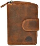 Greenburry Portofel unisex piele naturala maro antichizat 9 x 12.5 x 3.5 cm, Vintage, Greenburry
