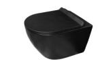Rune Set vas WC suspendat Rune Ivaldi Grande rimless negru cu capac softclose (5940541335832)