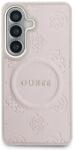 GUESS Carcasa Guess Saffiano Peony Embossed Ring cu MagSafe compatibila cu Samsung Galaxy S26, Roz (3666339613303)
