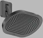 Hansgrohe Dus fix 370x220, 2jet, cu brat de dus reglabil, antracit periat (Brushed Black Chrome), Axor ShowerSphere 39745340 39745340 (39745340)