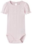 NAME IT Body bebe de fetiță, mâneca scurta crem/roz, 56-86 roz (14E439)