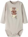 NAME IT Body băiat brodat cu mânecă lungă, marin girafa, 50-86 nisip (14E507)