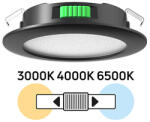 UltraLux CCT LED spot bútorba süllyeszthető lámpa (12 Volt) változtatható színhőmérséklet, 4 Watt - fekete (ML124CCTB)
