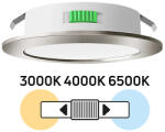 UltraLux CCT LED spot bútorba süllyeszthető lámpa (12 Volt) változtatható színhőmérséklet, 4 Watt - szatén nikkel (ML124CCTSN)